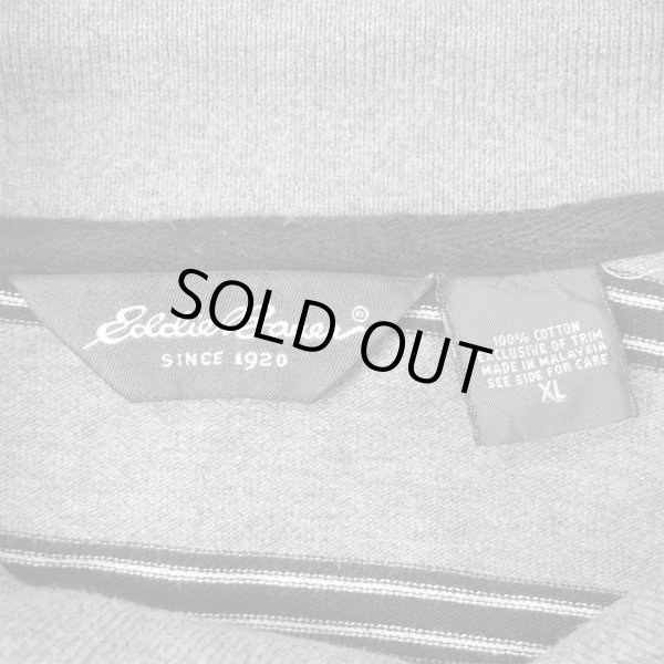 画像2: 00's Eddie Bauer マルチボーダー柄 L/S ポロシャツ (2)