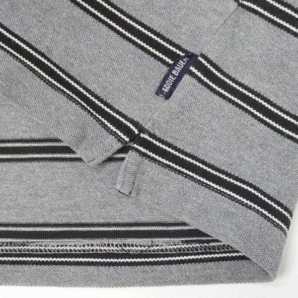 画像3: 00's Eddie Bauer マルチボーダー柄 L/S ポロシャツ (3)