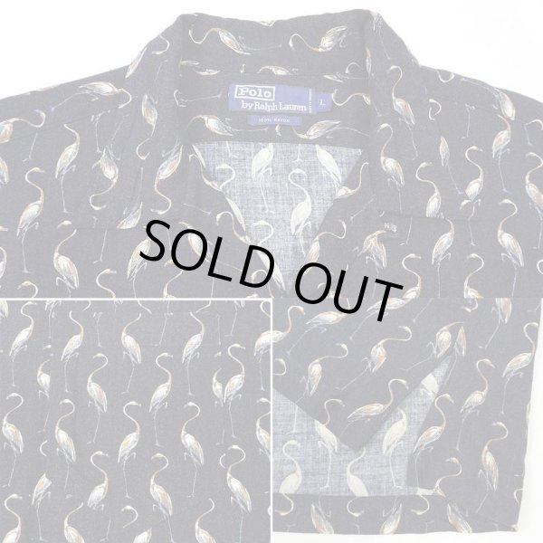 画像3: Early 90's Polo Ralph Lauren S/S 総柄 オープンカラーシャツ “RAYON” (3)