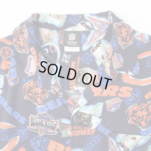 画像3: 00's NFL "CHICAGO BEARS" S/S レーヨン オープンカラーシャツ (3)
