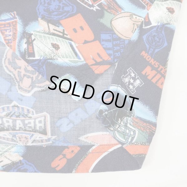画像5: 00's NFL "CHICAGO BEARS" S/S レーヨン オープンカラーシャツ (5)
