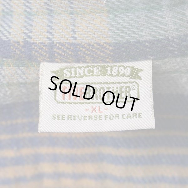 画像2: 90's FIVE BROTHER ヘビーネルシャツ "GRAY BASE" (2)