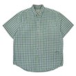 画像1: 90's Eddie Bauer S/S ボタンダウンシャツ “Green Plaid” (1)