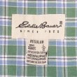画像2: 90's Eddie Bauer S/S ボタンダウンシャツ “Green Plaid” (2)