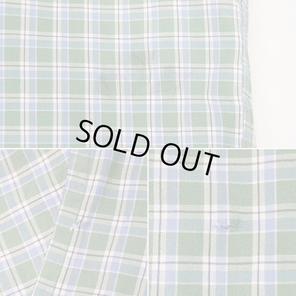 画像4: 90's Eddie Bauer S/S ボタンダウンシャツ “Green Plaid” (4)