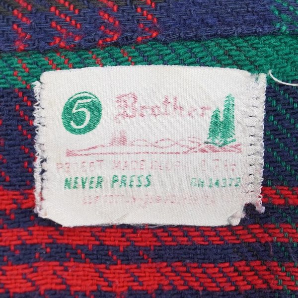 画像2: 70's FIVE BROTHER ヘビーネルシャツ "MADE IN USA" (2)