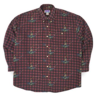 50's PENNEY'S TOPFLIGHT プリントネルシャツ “14 1/2” - used&vintage