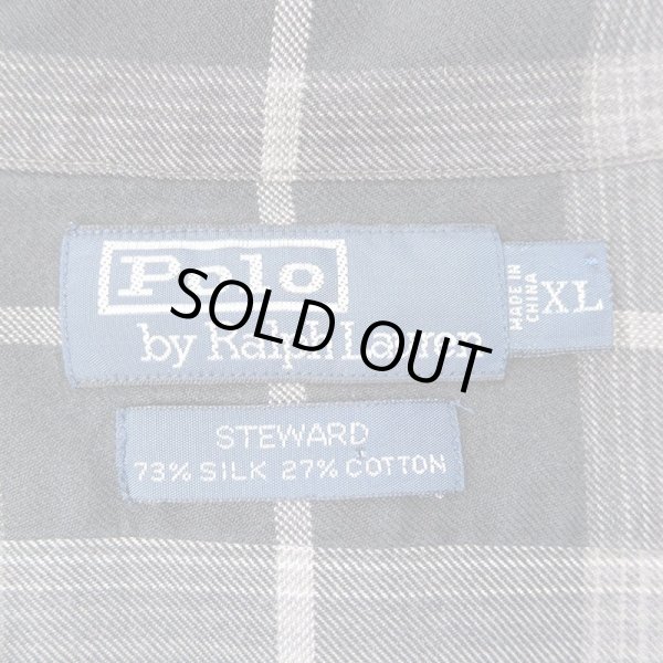 画像3: 90's Polo Ralph Lauren オンブレチェック柄 オープンカラーシャツ "STEWARD" (3)