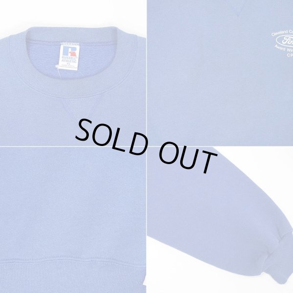 画像5: 90's RUSSELL ロゴプリント スウェット "Ford / MADE IN USA / FADE BLUE" (5)