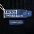 画像2: 90's Polo Ralph Lauren ハーフジップ コットンニット "BLACK" (2)