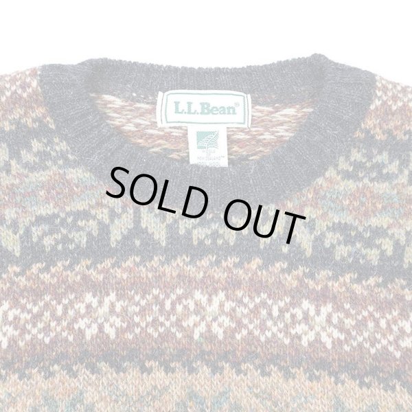 画像3: 90's L.L.Bean ノルディック柄 ウールニット (3)