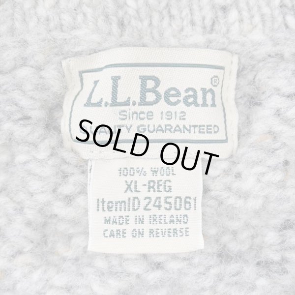 画像2: 00's L.L.Bean ネップ柄 フィッシャーマンセーター "MADE IN IRELAND" (2)