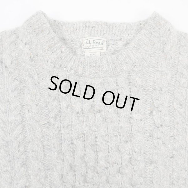 画像3: 00's L.L.Bean ネップ柄 フィッシャーマンセーター "MADE IN IRELAND" (3)