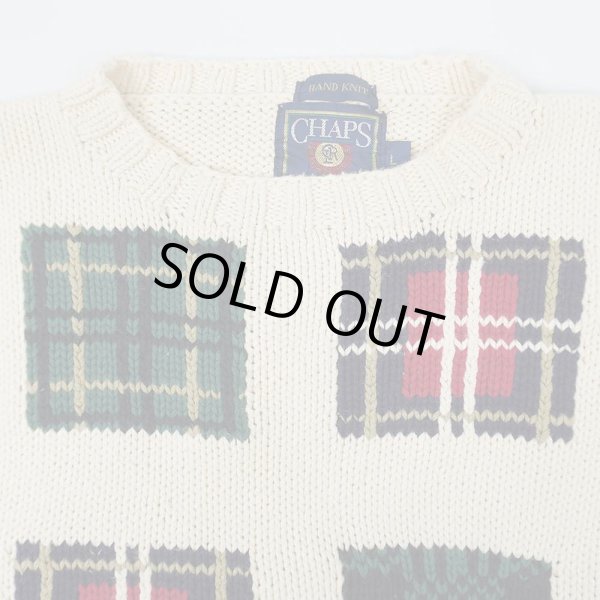 画像3: 90's CHAPS RALPH LAUREN コットンハンドニット “HAND KNIT” (3)