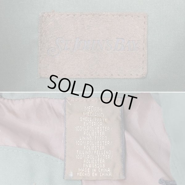 画像2: 00's ST JOHN'S BAY パディングベスト "OLIVE GREEN" (2)