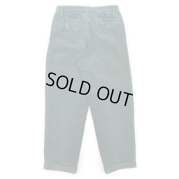 画像2: 90's OLD GAP 2タック 太畝コーデュロイトラウザー "GREEN / W30 L30" (2)