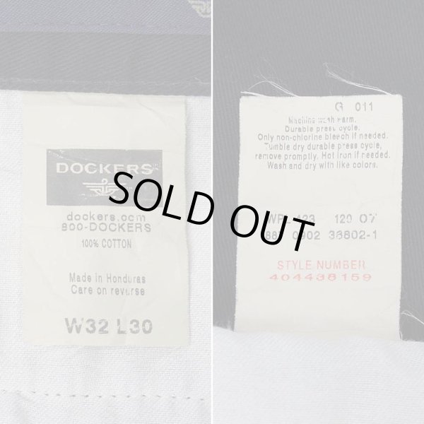 画像4: Early 00's DOCKERS 2タック チノトラウザー "BLACK / W32 L30" (4)