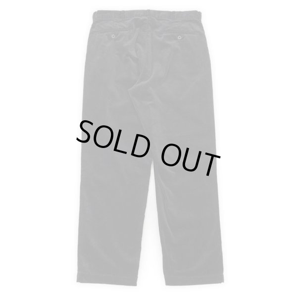 画像2: 90's Polo Ralph Lauren ノータック 細畝コーデュロイトラウザー "BLACK / STRETCH" (2)