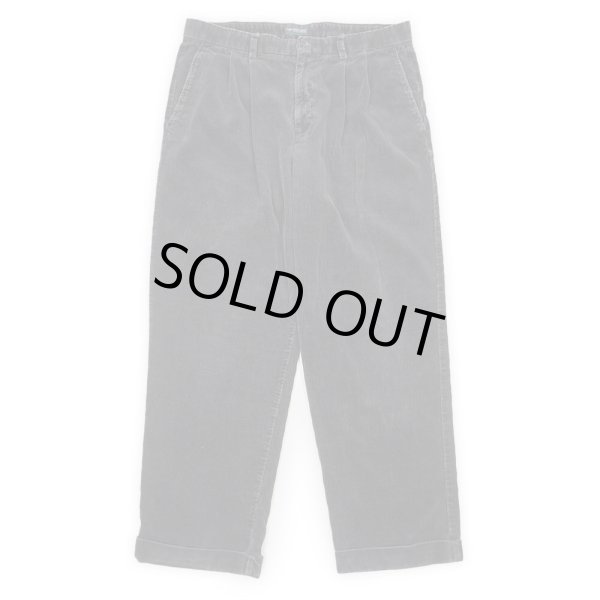 画像1: Early 00's DOCKERS 2タック 太畝コーデュロイトラウザー "W36 L30 / FADE BLACK" (1)