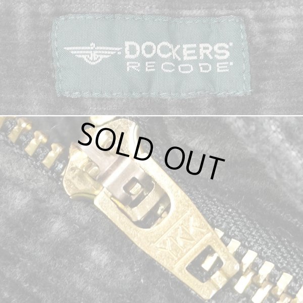 画像3: Early 00's DOCKERS 2タック 太畝コーデュロイトラウザー "W36 L30 / FADE BLACK" (3)