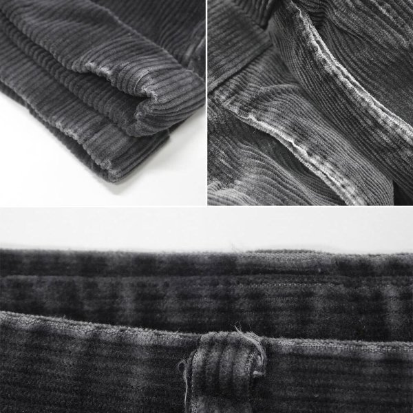画像5: Early 00's DOCKERS 2タック 太畝コーデュロイトラウザー "W36 L30 / FADE BLACK" (5)