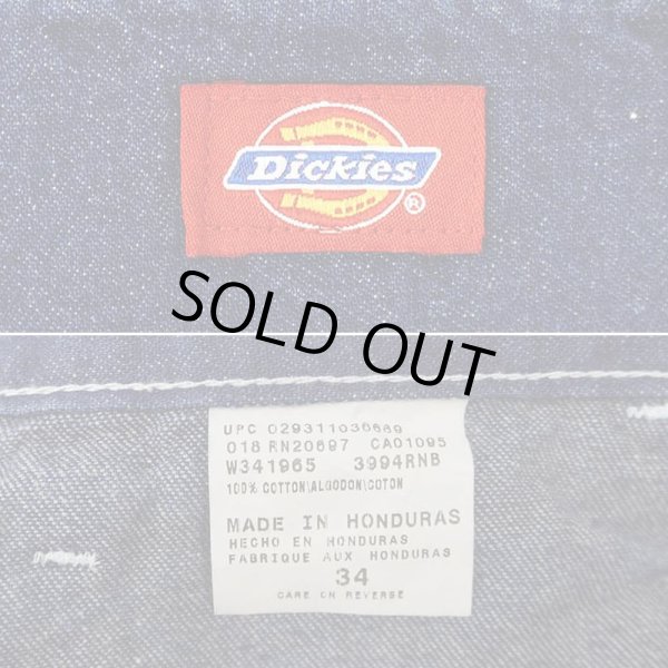 画像3: 00's Dickies デニムペインターショーツ "W34" (3)