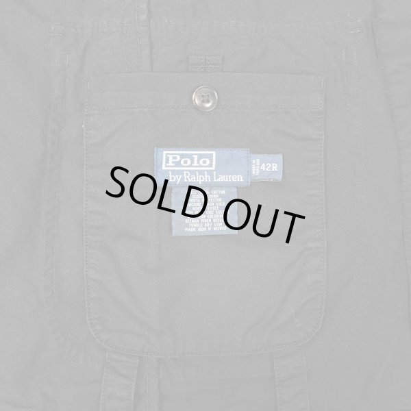 画像4: 90's Polo Ralph Lauren コットンテーラードジャケット “BLACK” (4)