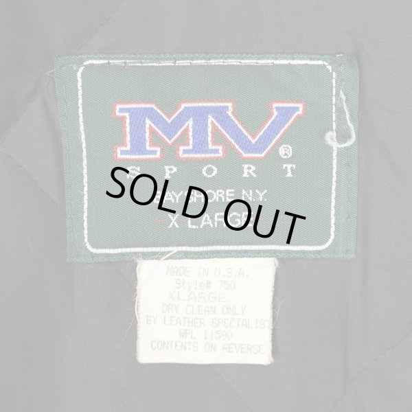画像3: 90's MV SPORT レザー切り替え ウールスタジャン "MADE IN USA" (3)