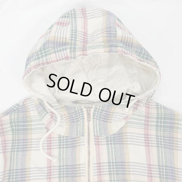 画像3: 90's Pari's Sport Club マドラスチェック柄 コットンアノラック (3)