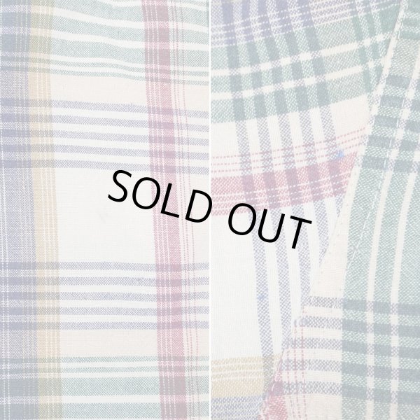 画像5: 90's Pari's Sport Club マドラスチェック柄 コットンアノラック (5)