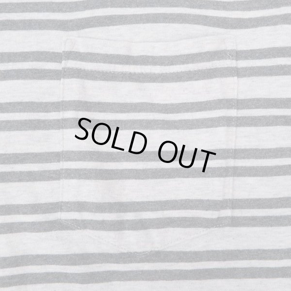 画像4: 90's OLD GAP マルチボーダー ポケットTシャツ "GRAY×BLACK" (4)