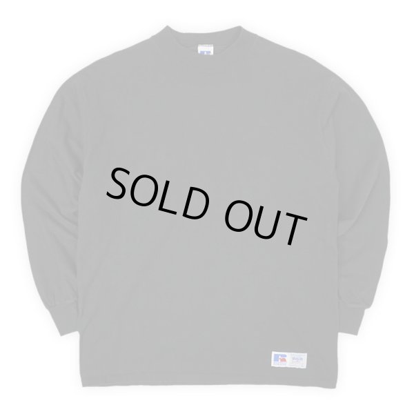 画像1: 90's RUSSELL L/S ブランクTシャツ "BLACK / MADE IN USA" (1)