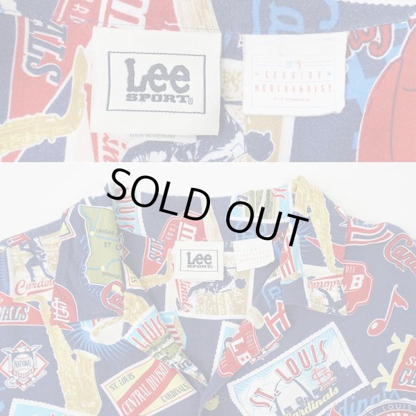 画像2: 00's MLB "St. Louis Cardinals" S/S レーヨン オープンカラーシャツ (2)