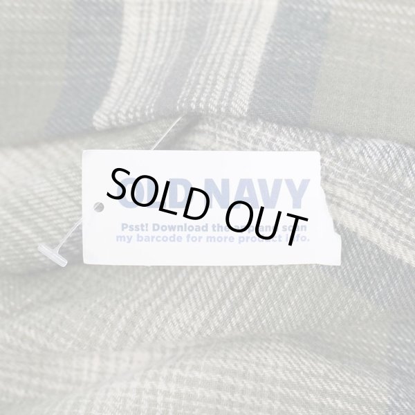 画像3: 00's OLD NAVY オンブレチェック柄 フーディーネルシャツ "DEADSTOCK" (3)