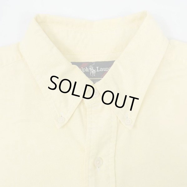 画像4: 90's Polo Ralph Lauren ボタンダウンシャツ “BIG SHIRT / YELLOW” (4)