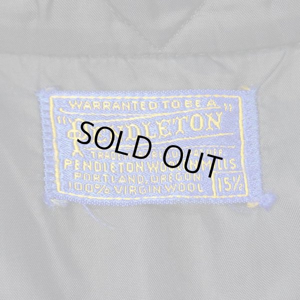 画像2: 50's Pendleton レギュラーカラー ウールシャツ "Brown×Black Plaid" (2)