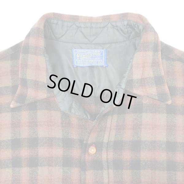 画像3: 50's Pendleton レギュラーカラー ウールシャツ "Brown×Black Plaid" (3)