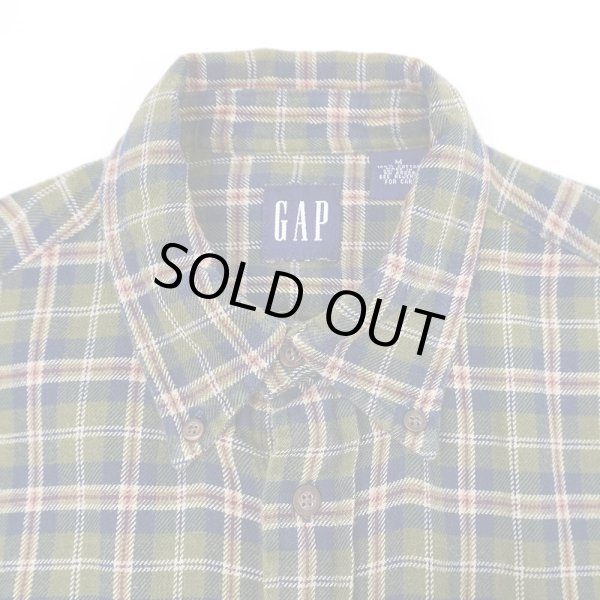画像3: Early 00's OLD GAP フランネルボタンダウンシャツ (3)