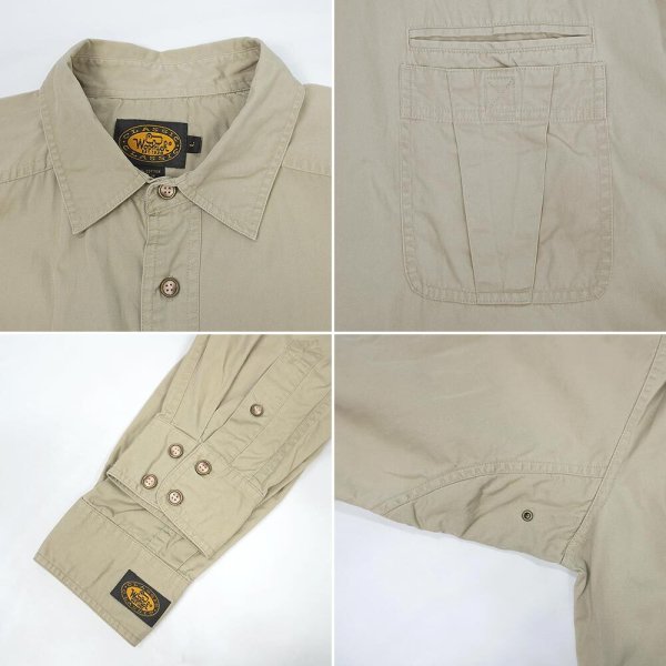 画像4: 90's WOOLRICH コットンポプリン トレイルシャツ (4)