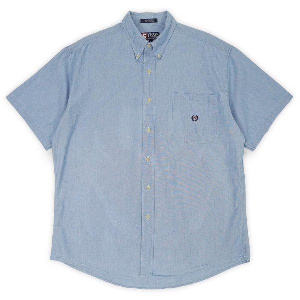 画像1: 90's CHAPS RALPH LAUREN S/S シャンブレーボタンダウンシャツ (1)