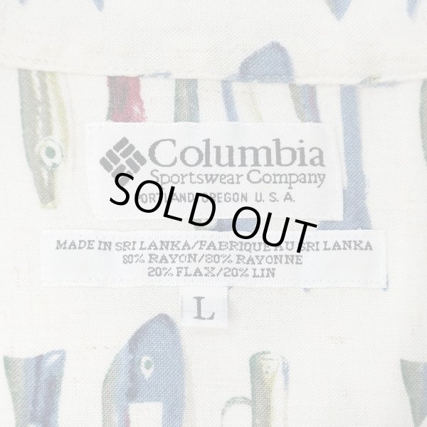 画像2: 90-00's Columbia S/S オープンカラーシャツ "RAYON × LINEN" (2)