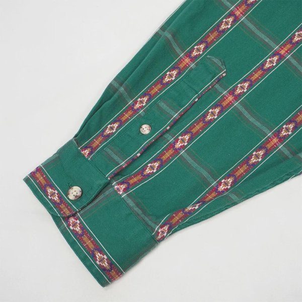 画像4: 90's Eddie Bauer 総柄 コットンワークシャツ (4)