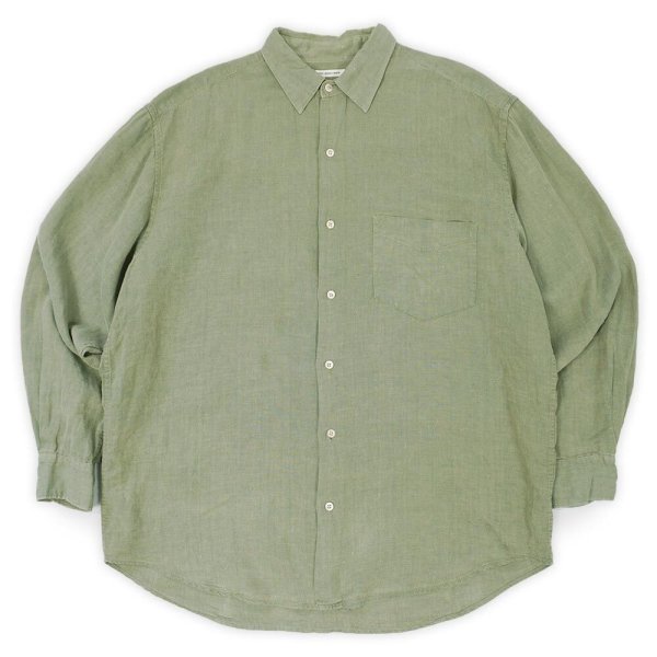 画像1: Early 00's Banana Republic レギュラーカラー リネンシャツ (1)