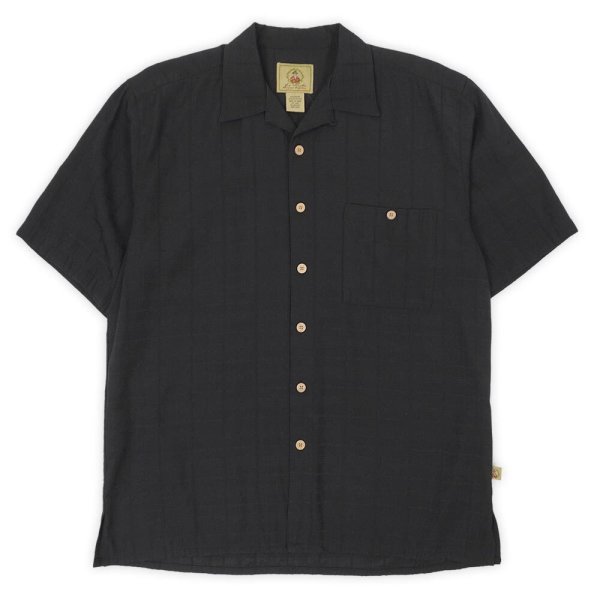 画像1: 00's Joe Marlin S/S オープンカラーシャツ "BLACK Plaid" (1)