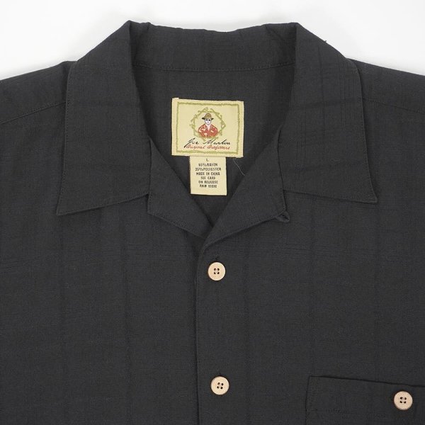 画像3: 00's Joe Marlin S/S オープンカラーシャツ "BLACK Plaid" (3)