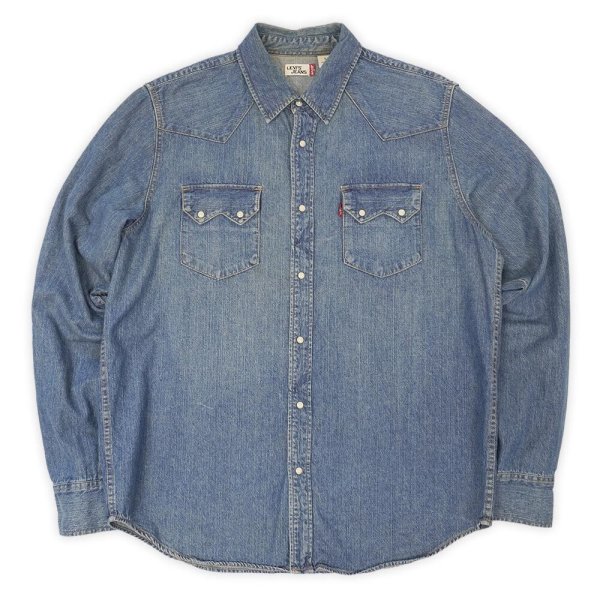 画像1: 00's Levi's デニムウエスタンシャツ (1)
