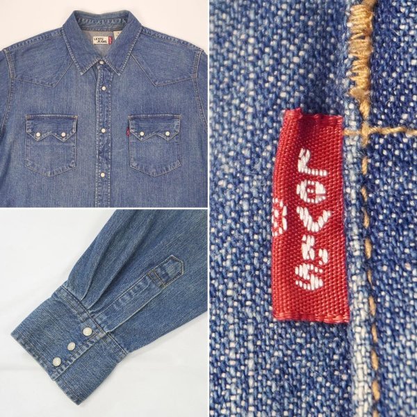 画像3: 00's Levi's デニムウエスタンシャツ (3)