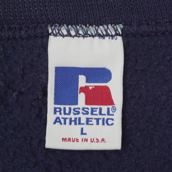 画像2: 90's RUSSELL 前V ブランクスウェット "NAVY / MADE IN USA" (2)