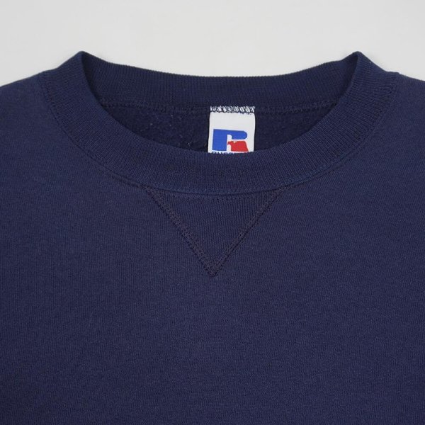 画像3: 90's RUSSELL 前V ブランクスウェット "NAVY / MADE IN USA" (3)