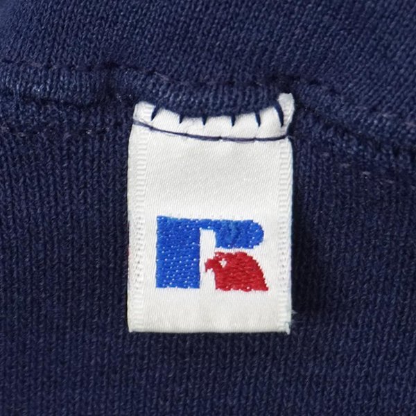 画像4: 90's RUSSELL 前V ブランクスウェット "NAVY / MADE IN USA" (4)